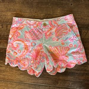 Lilly Pulitzer Buttercup Scalloped Shorts